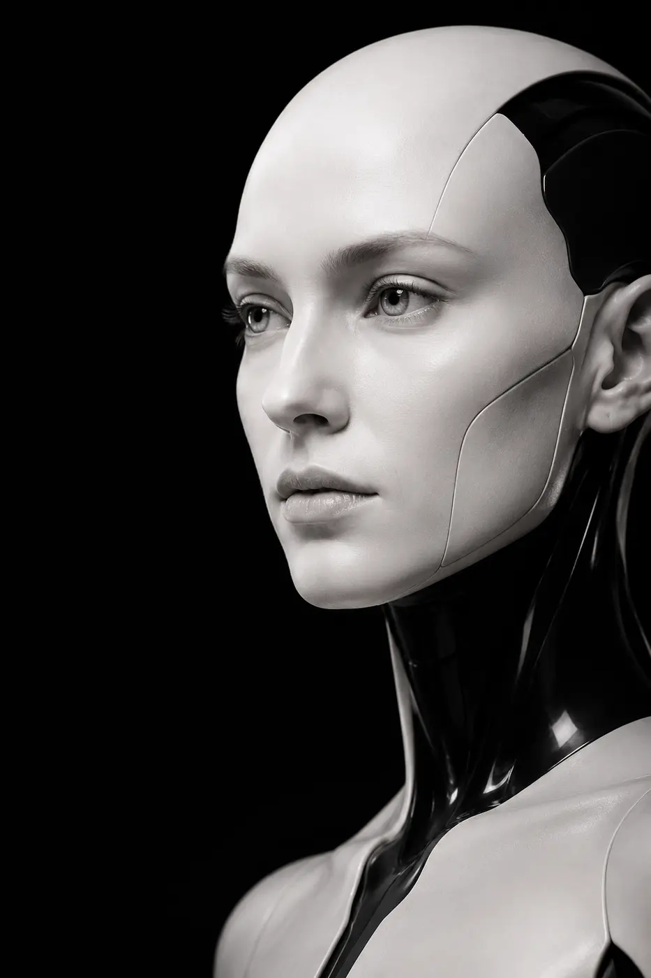 Rostro conceptual de la inteligencia artificial Nexus